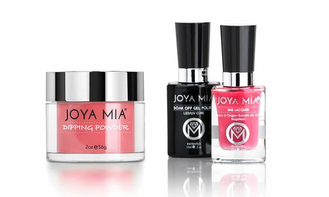 Joya Mia 3in1 dipping powder with matching InSync gel polish and nail lacquer