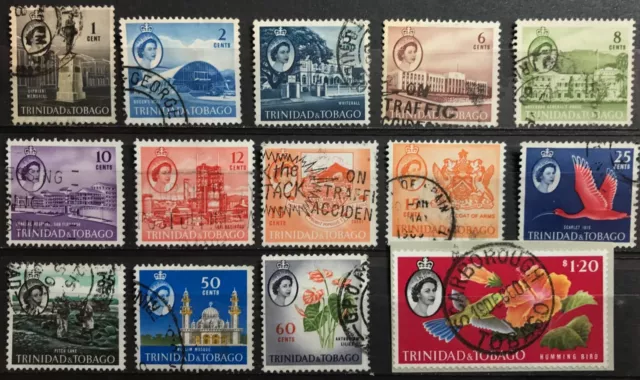 Trinidad & Tobago 1960-67 Definitive Set To $1.20 Sg 284-296 Fine Used