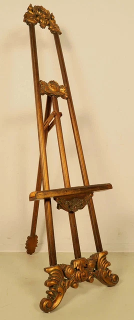 DEKORATIVE HOHE STAFFELEI, Holz vergoldet, gebraucht, um 1920 EUR 1.899,00