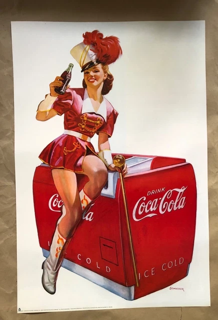 Coca Cola, Vintage Advertisement By Charles Schucker, Rare 1997 Poster