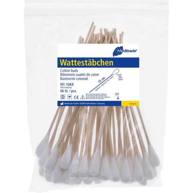 Wattestäbchen aus Holz, großer Kopf