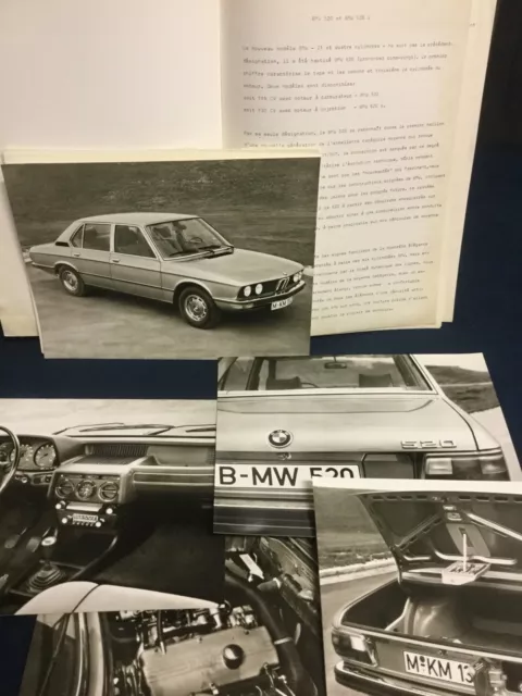 Rare Dossier De Presse 1972 BMW 520 !!!! 2