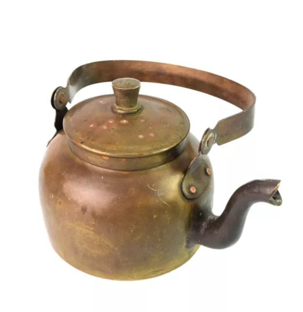 Heavy Metal Latón Tea Kettle Antigua Indio Té Vendedor Sirviendo Olla G66-949