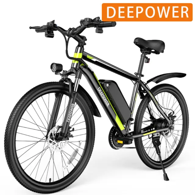 DEEPOWER Bicicleta Electrica 500W 48V 12.8Ah Shimano 21 Velocidades 2023