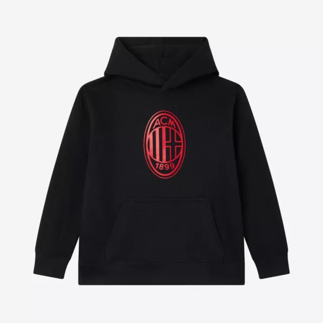 AC Milan Felpa Nera Big Crest, Bambino