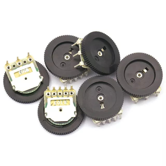 B-Potentiometer 1 2 5 10 20 50 100K Single Linear Wheel Potenti Counting Dial