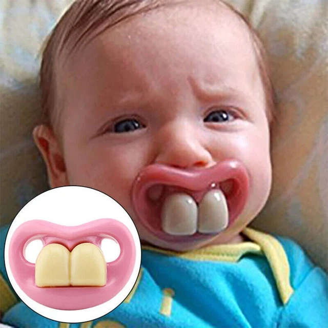 MOUTH BABY FUNNY Dummy Pacifier Novelty Teeth Children Soother Feeding