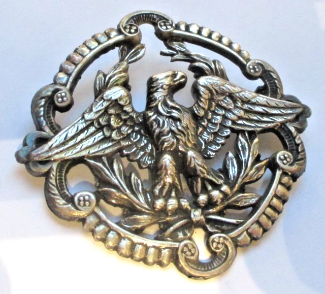 Superbe Broche Vintage Couleur Or à Motif Lavallière Ambrée - Bijou Ancien Pour Femme, état Impeccable