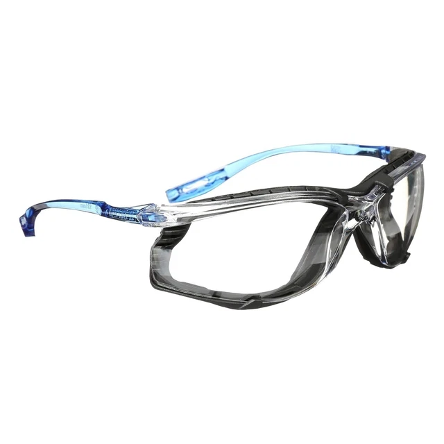 3M Safety Glasses, Virtua CCS, ANSI Z87, Anti-Fog, Clear Lenses, Blue Frame