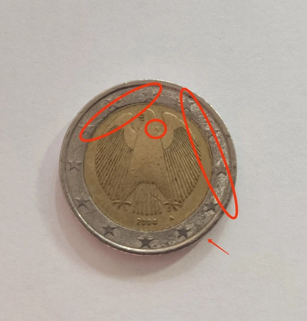 MONEDA DE 2 euros valiosa error en acuñación! arbol de la vida. EUR 3