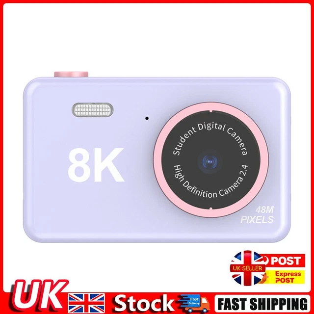 80MP 2.4 inch HD Screen Kids Digital Video Photo Camera with 32GB Card (Purple)