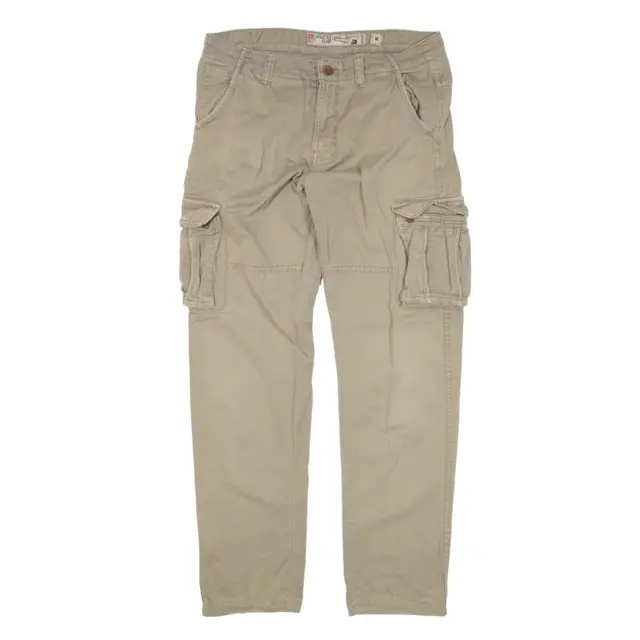 INDICODE JEANS pantaloni cargo beige regolari dritti donna W31 L29