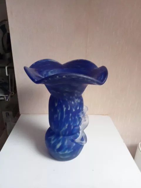 vase ancien en pate de verre art verrerie de toul hauteur 24 cm diamètre 18 cm