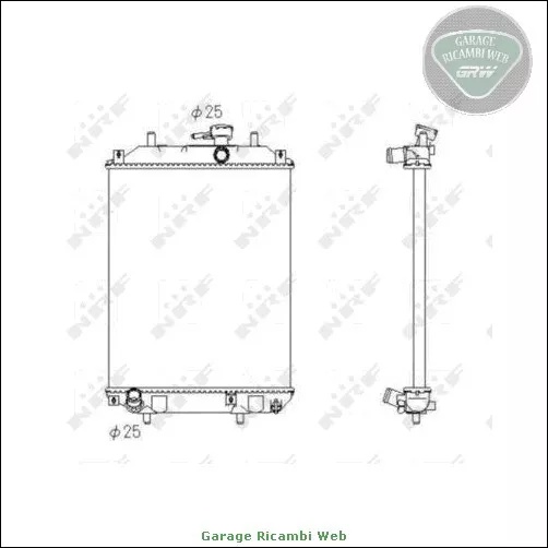 220927N-1168 Radiatore acqua per DAIHATSU CUORE