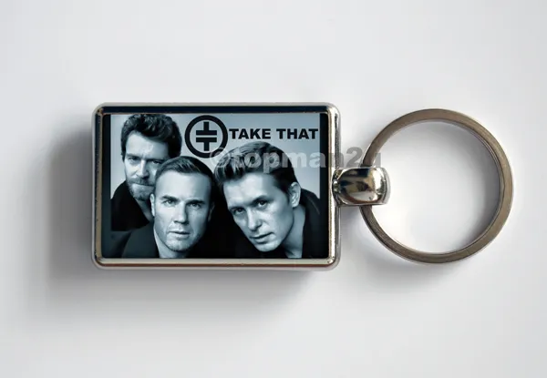 New, Quality Double Sided Metal Keyring TAKE THAT, Howard, Gary & Mark