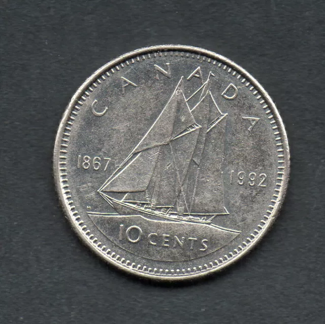 1992 Canada 10 cents coin