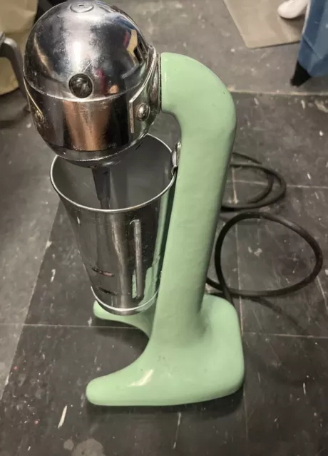 Vintage Hamilton Beach Jadeite milkshake mixer With Cup Not Tested