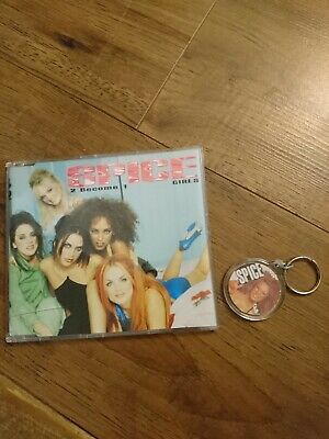 Spice Girls Bundle CD And Keyring 2 Become 1