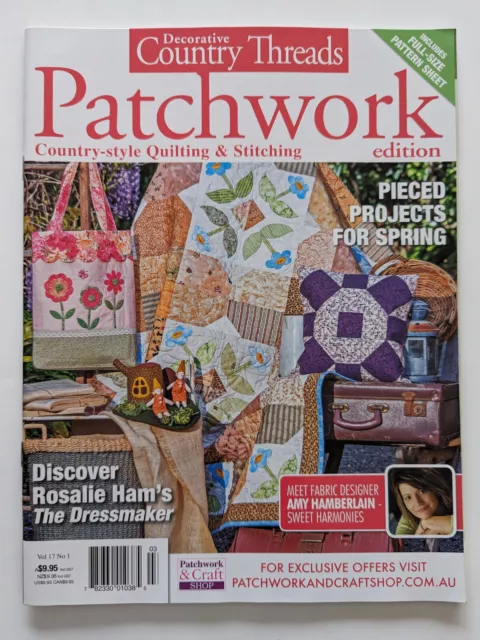 Decorative Country Threads Patchwork Vol.17.1  Projects include Pattern Sheet