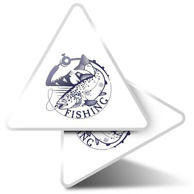 Fishing Logo Equipment Carp Fish  #40162 2 x Vinyl Stickers 25cm bw 