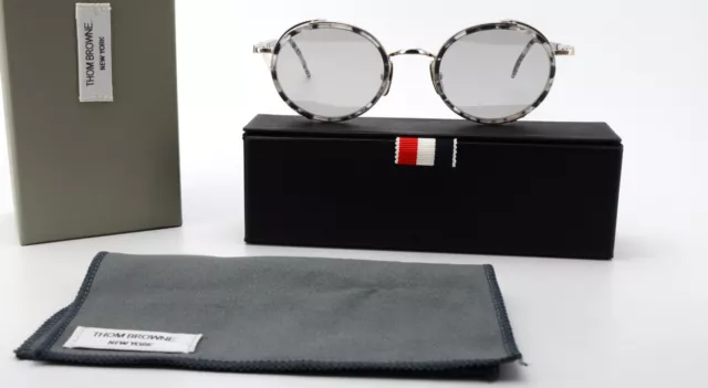 Thom Browne. Sunglasses Model Tbs813 49 03 Gry SLV Silver Gray Pattern Panto