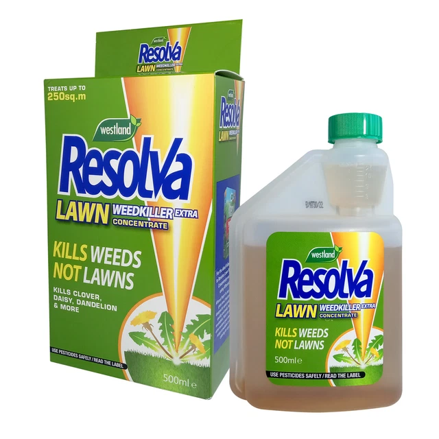 500ML RESOLVA LAWN Weedkiller/Herbicide Kills Weeds NOT Grass
