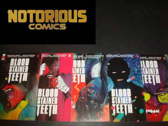 Blood Stained Teeth 1 2 3 4 5 Complete Comic Lot Run Set Image Collection