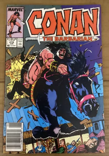 Conan The Barbarian #219 Jun 1989 Marvel Comics Vintage Comic Book Newsstand