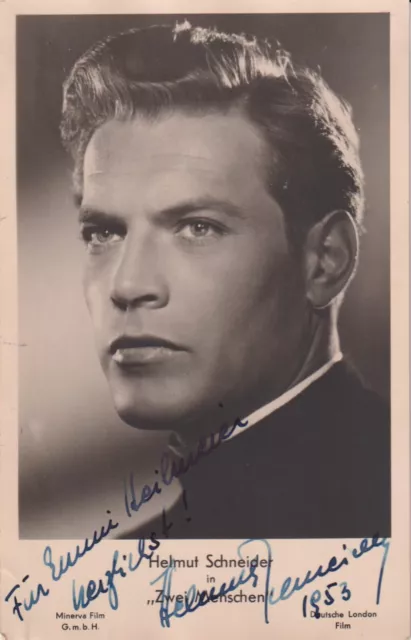 HELMUT SCHNEIDER Original Autogramm signierte Postkarte 50er Jahre