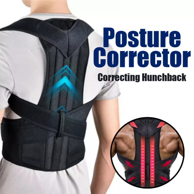 Neoprene Adjustable Shoulder Back Body Elastic Posture Corrector Full Back Brace