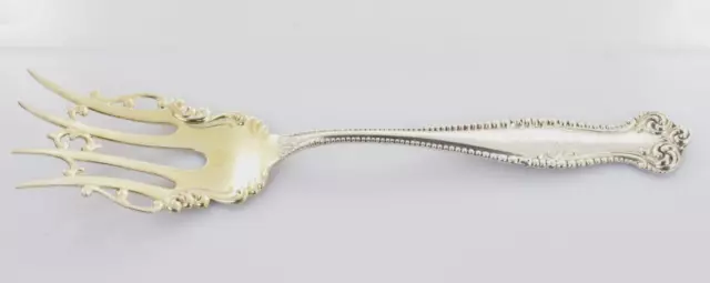 Towle Canterbury Chipped Beef Fork Gol Wash Sterling Silver - Monogrammed