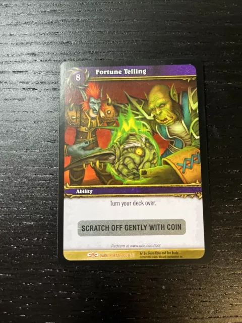 World of Warcraft TCG Unscratched Loot Card Fortune Telling WOW