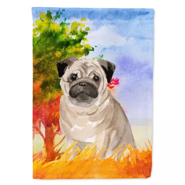 Carolines Treasures Ck1934gf Fall Fawn Pug Flag Garden Size  Small Multicolor