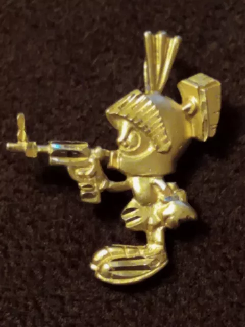 Marvin the Martian Vintage 90's 14K Gold Pendant Charm Warner Bros. Looney Tunes