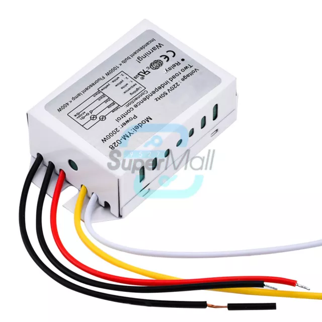 220V 2Way Digital Subsection Switch 1000W For Ceiling Light Independence Control 2