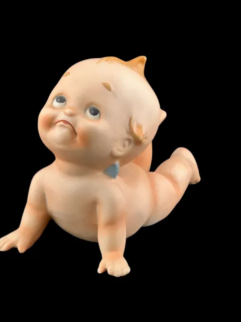 VTG Porcelain Bisque Baby Crawling Yoga Kewpie Enterprise Exclusive Figurine