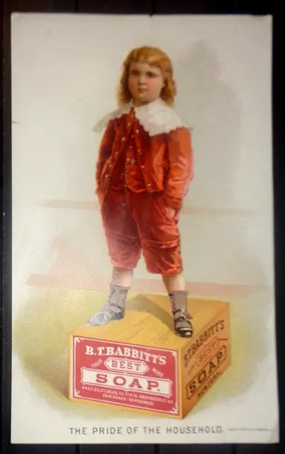 graphic Victorian trade card advertising Babbitt's Soap