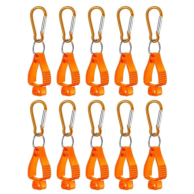 10 pz clip per guanti da lavoro porta guanti clip da cintura con carabina in metallo C7D4