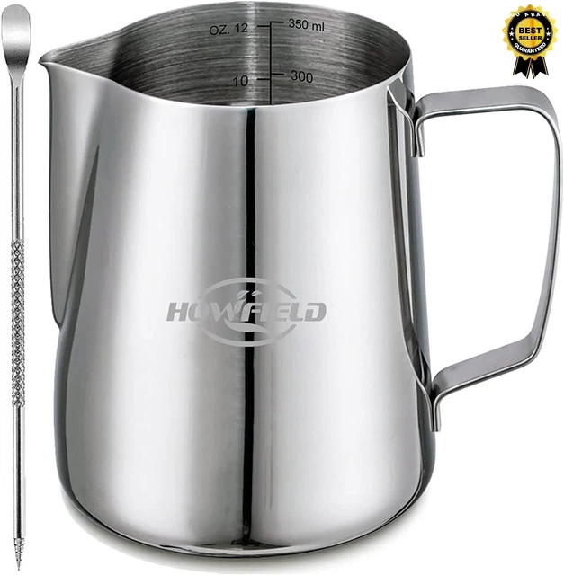12 Oz Milk Frothing Pitcher Espresso Accessories Milk Steaming Pitcher Stainless