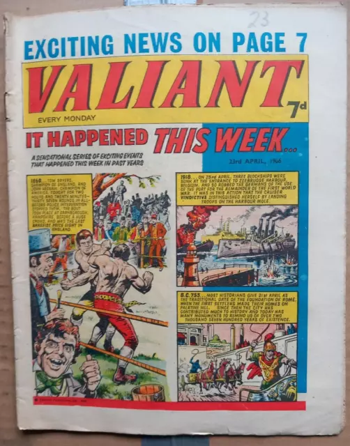 "Valiant " Comic 1966 Classic Vintage Uk Comic Best For Comic Strips!