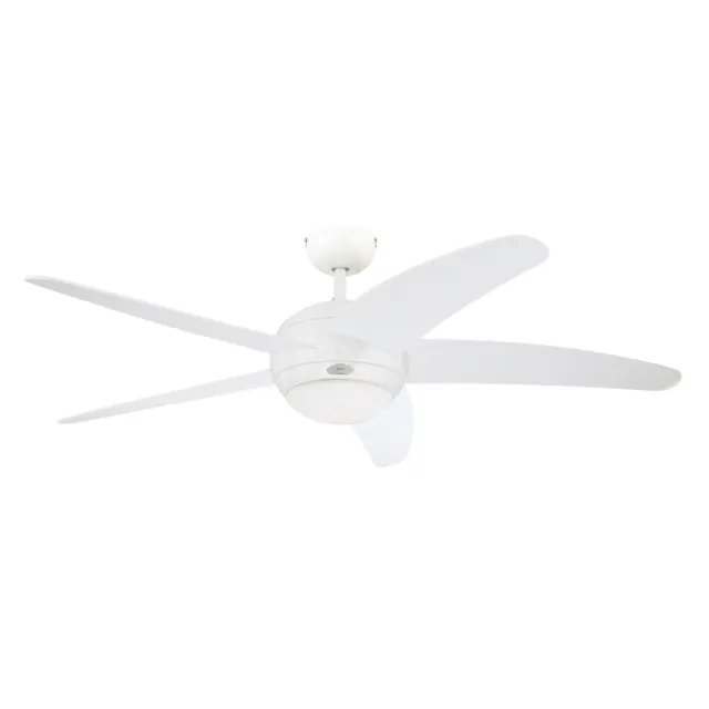 Ventilateur de plafond avec télécommande Ventilateur Lampe Bendan Blanc 132 cm