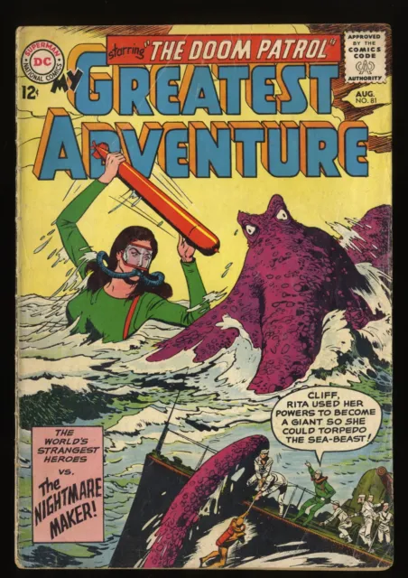 My Greatest Adventure #81 VG 4.0 2nd Appearance Doom Patrol! DC Comics 1963