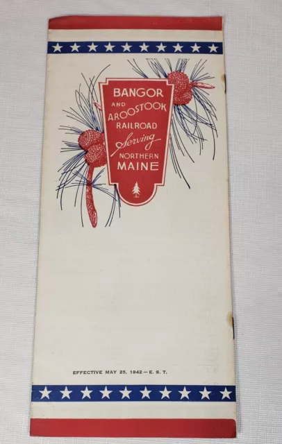 Bangor and Aroostook Railroad Timetable 1942