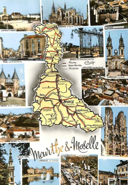 Carte Postale Carte De La  Meurthe & Moselle