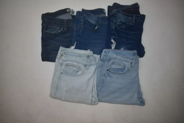 Wholesale Bulk Lot of 5 Juniors Size 9 Casual Skinny Leg Denim Jeans Bottoms