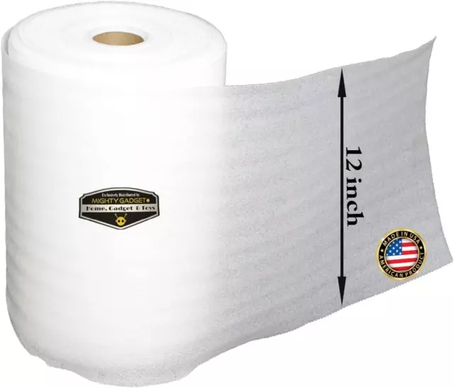 25 Feet Foam Wrap Rolls for Moving Packing Foam Roll Packing Materials White