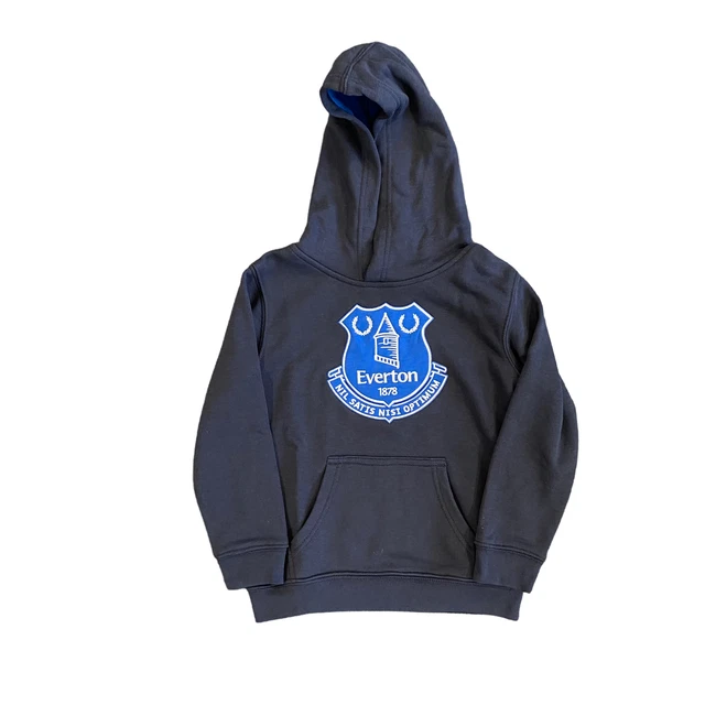 Felpa con cappuccio Everton Football bambino (taglia 4-5y) Prime pullover pile - nuova