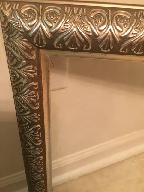 VTG Mixed Metal Embossed Tone Frame. 21.5” X 17.5”.  Excellent Condition.