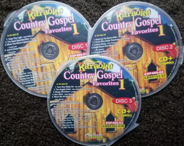 Country Gospel Favorites 3 Cdg Set Chartbuster Hits Karaoke 50 Songs Cd+G 5102