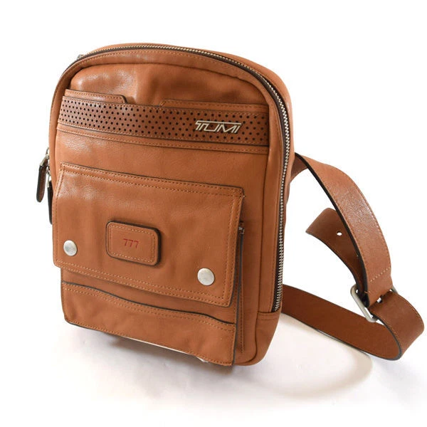 Tumi shoulder bag leather bag light brown brand No.14444